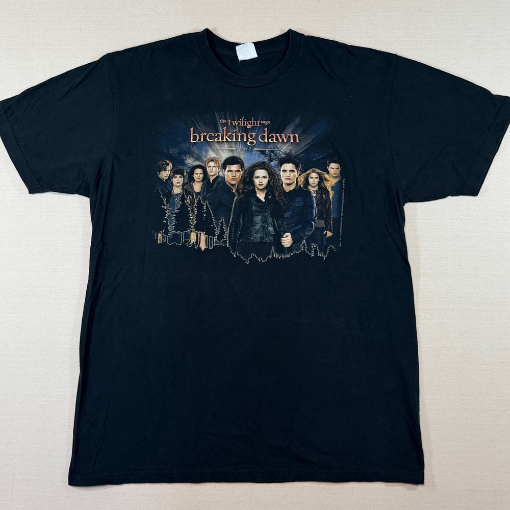 Twilight Saga Breaking Dawn Part 2 Movie Promo T-Shirt Black XL 2012 Graphic Tee